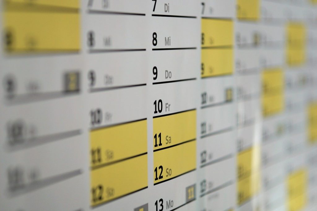 カレンダーのイメージ画像